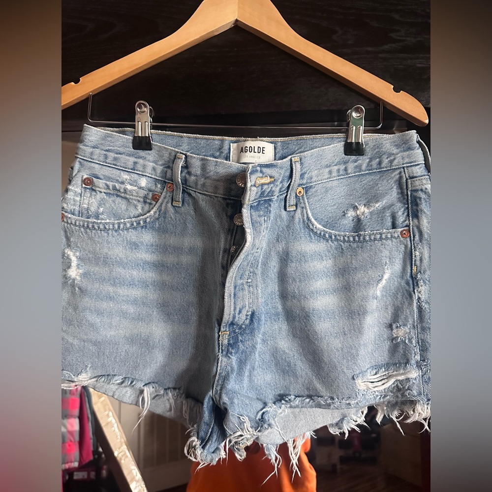 Agolde Women's Jean Shorts - Faded Blue